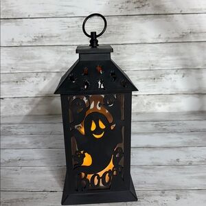 Halloween Ghost Flameless Candle LED Lantern Luminary 12” Huntington Home spooky